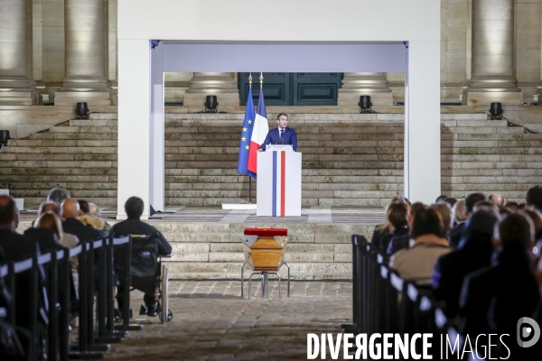 Hommage national à Samuel Paty dans la cour de la Sorbonne