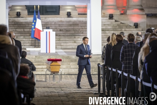 Hommage national à Samuel Paty dans la cour de la Sorbonne