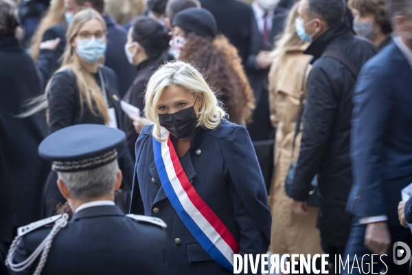 Hommage national à Samuel Paty dans la cour de la Sorbonne