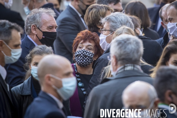 Hommage national à Samuel Paty dans la cour de la Sorbonne