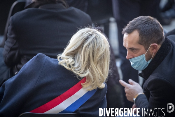 Hommage national à Samuel Paty dans la cour de la Sorbonne