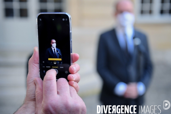 Jean castex premier ministre reçoit les partenaires sociaux à l occasion de la 2ème conférence du dialogue social