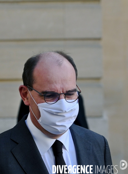 Jean castex premier ministre reçoit les partenaires sociaux à l occasion de la 2ème conférence du dialogue social