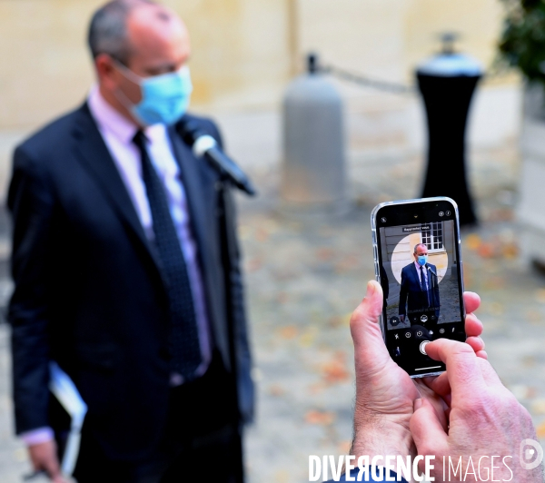 Jean castex premier ministre reçoit les partenaires sociaux à l occasion de la 2ème conférence du dialogue social