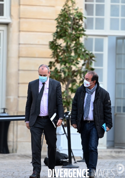 Jean castex premier ministre reçoit les partenaires sociaux à l occasion de la 2ème conférence du dialogue social