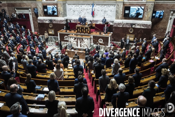 Assemblée Nationale, hommage à Samuel Paty.