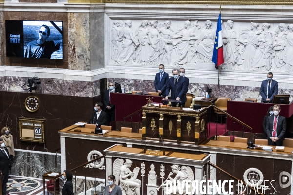Assemblée Nationale, hommage à Samuel Paty.