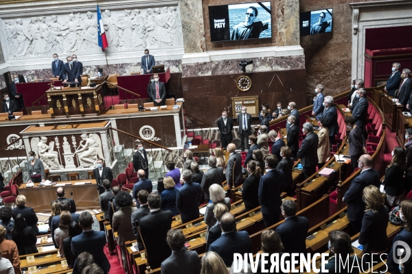 Assemblée Nationale, hommage à Samuel Paty.