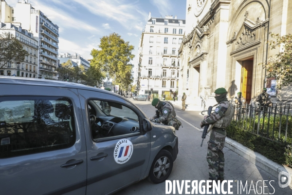 Securite renforcee autour de l eglise notre dame des champs a paris