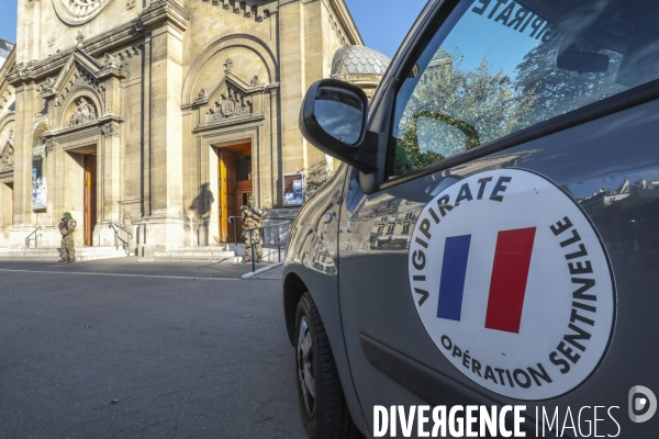 Securite renforcee autour de l eglise notre dame des champs a paris