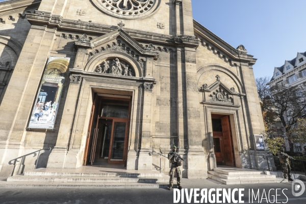 Securite renforcee autour de l eglise notre dame des champs a paris