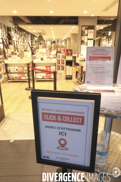 Service de click and collect a la librairie le divan