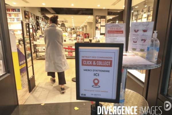 Service de click and collect a la librairie le divan