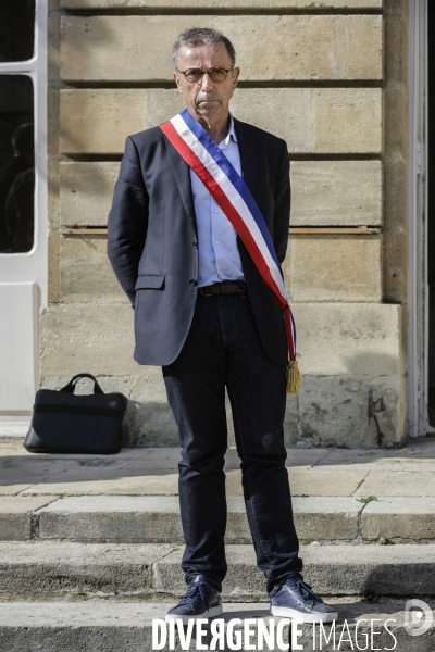 Pierre HURMIC Bordeaux, Minute de silence pour l assassinat de Samuel PATY