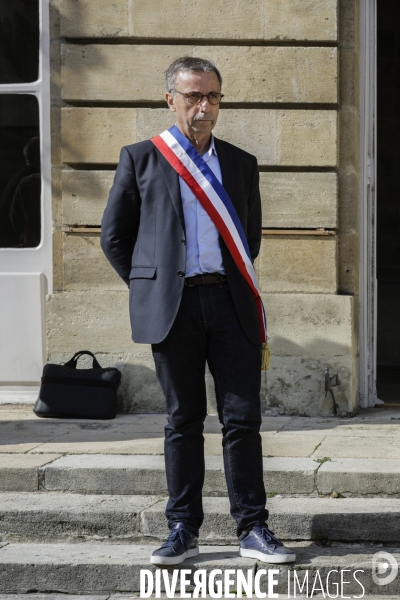 Pierre HURMIC Bordeaux, Minute de silence pour l assassinat de Samuel PATY
