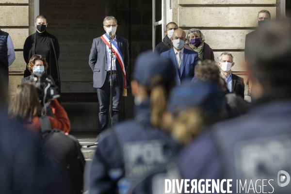 Pierre HURMIC Bordeaux, Minute de silence pour l assassinat de Samuel PATY