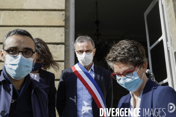 Pierre HURMIC Bordeaux, Minute de silence pour l assassinat de Samuel PATY