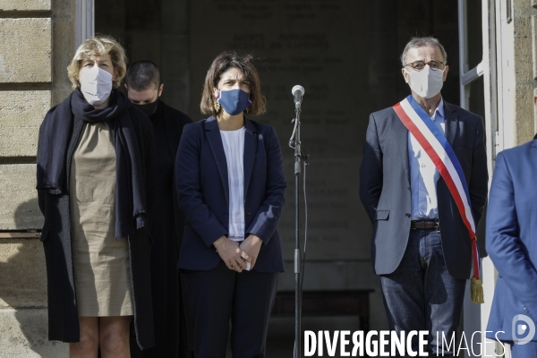 Pierre HURMIC Bordeaux, Minute de silence pour l assassinat de Samuel PATY