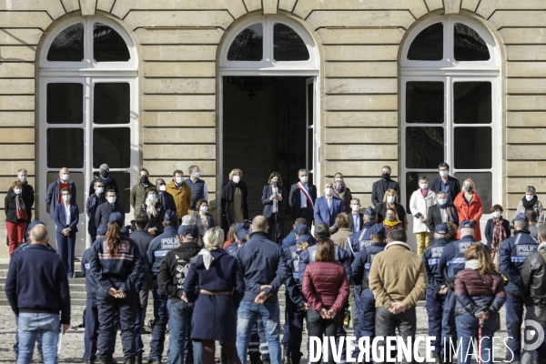 Pierre HURMIC Bordeaux, Minute de silence pour l assassinat de Samuel PATY