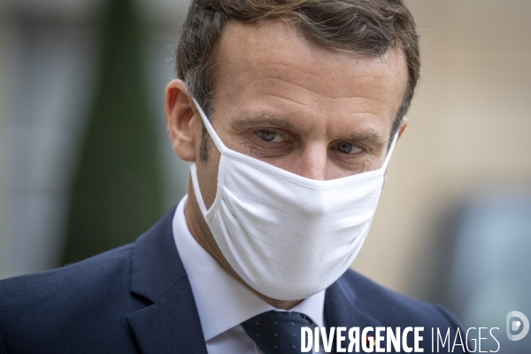 Emmanuel Macron recçoit le PM d Estonie