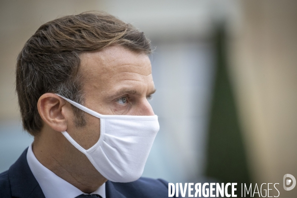 Emmanuel Macron recçoit le PM d Estonie