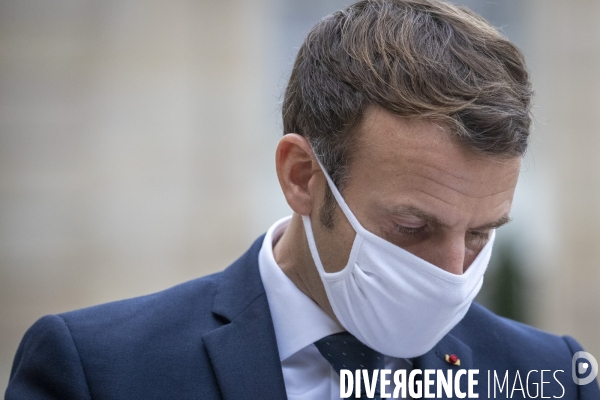 Emmanuel Macron recçoit le PM d Estonie