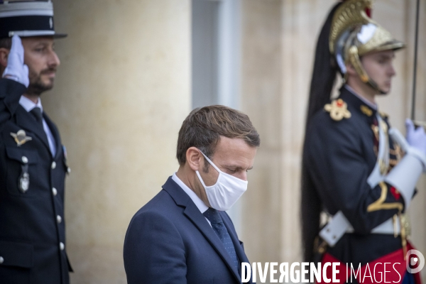 Emmanuel Macron recçoit le PM d Estonie