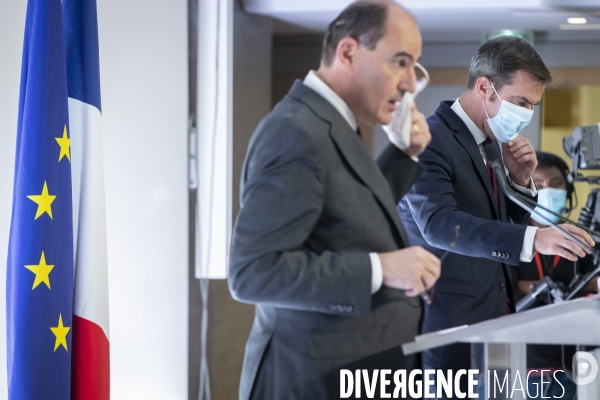 Jean Castex donne un point presse sur le Covid-19 et le reconfinement