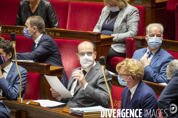 Jean Castex à l Assemblée : reconfinement et minute de silence pour l attentat de Nice