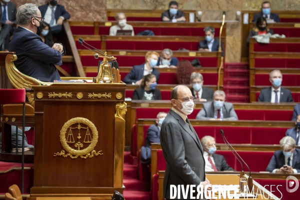 Jean Castex à l Assemblée : reconfinement et minute de silence pour l attentat de Nice