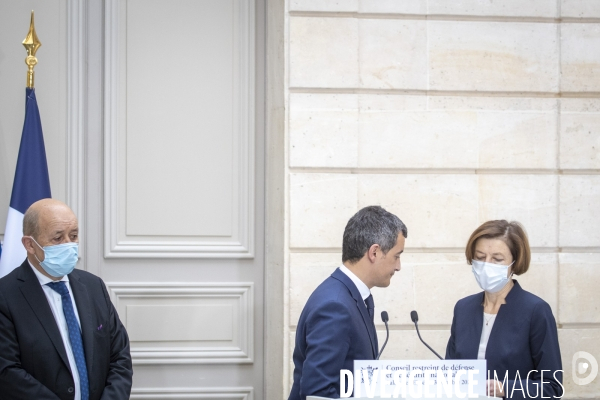 Parly, Darmanin, Le Drian: point presse après un Conseil de Défense