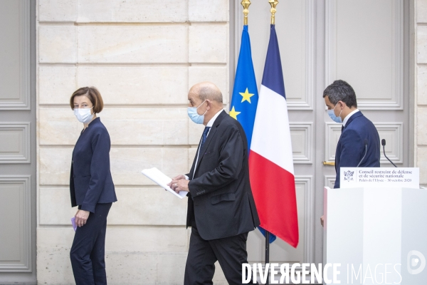 Parly, Darmanin, Le Drian: point presse après un Conseil de Défense