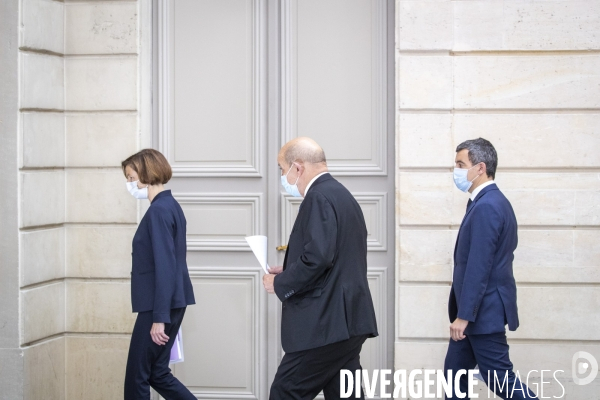 Parly, Darmanin, Le Drian: point presse après un Conseil de Défense