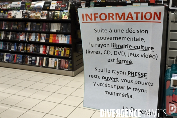 Reconfinement : fermeture des rayons livres et culture des grandes surfaces