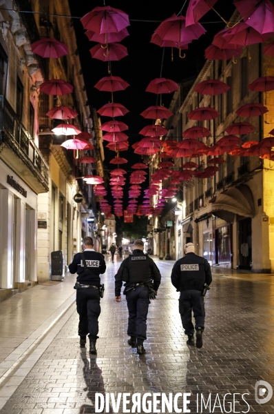 Controles de Police pour la première soirée de Couvre-feu à Montpellier