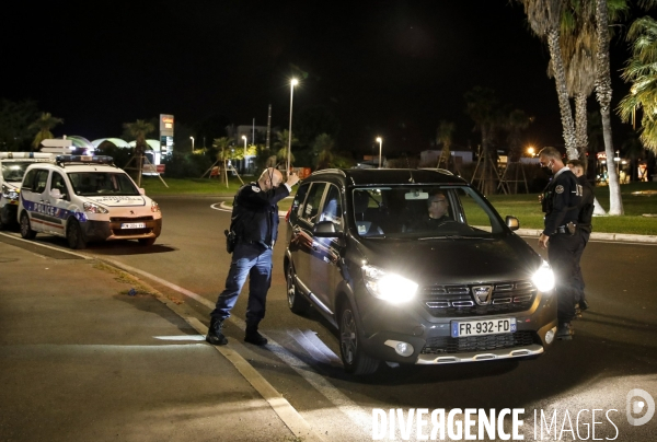 Controles de Police pour la première soirée de Couvre-feu à Montpellier