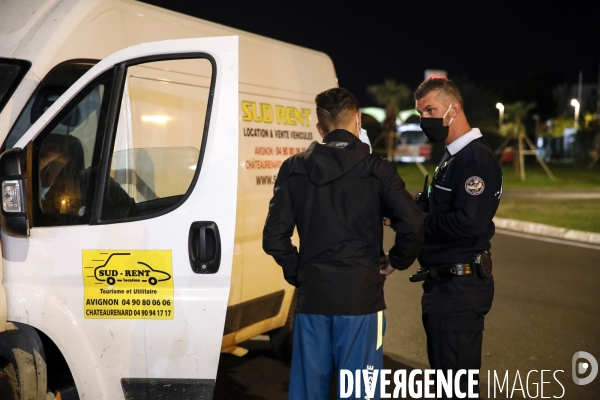 Controles de Police pour la première soirée de Couvre-feu à Montpellier