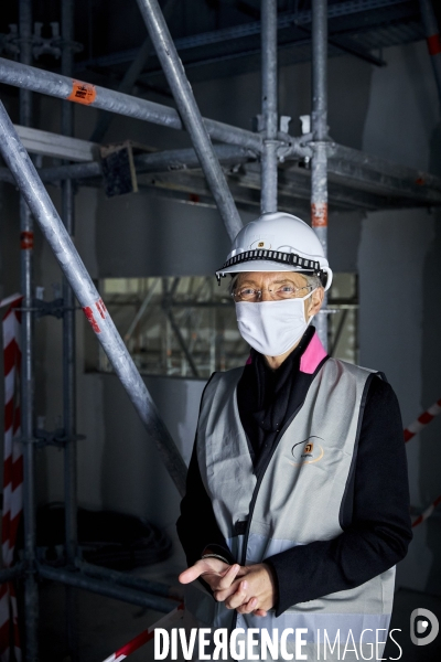 Elisabeth Borne, ministre du Travail,  Laurent  Pietraszewski, visite groupe Rougnon à Saint Denis