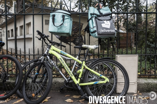 Livreurs à vélo