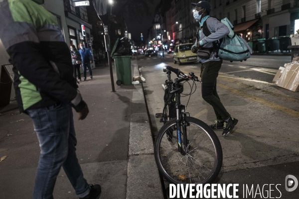 Livreurs à vélo