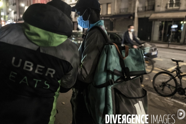Livreurs à vélo