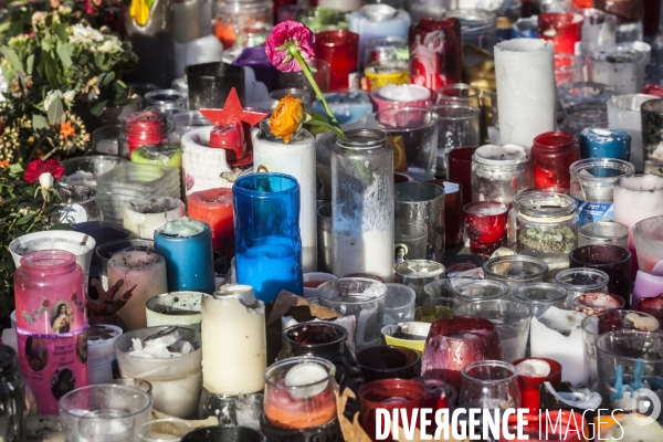 Attentat du BATACLAN en 2015, Bougie, place de la Republique.