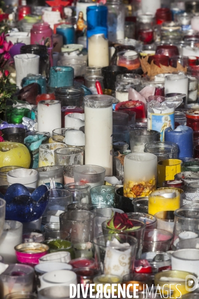 Attentat du BATACLAN en 2015, Bougie, place de la Republique.