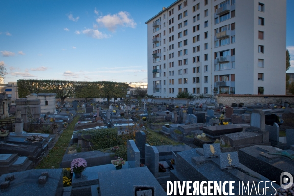 Cimetière et enterrement en banlieue parisienne