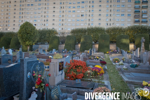 Cimetière et enterrement en banlieue parisienne