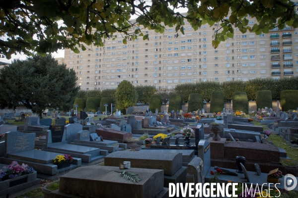 Cimetière et enterrement en banlieue parisienne