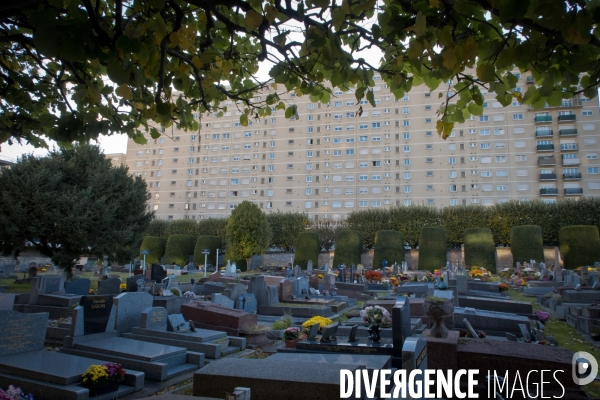 Cimetière et enterrement en banlieue parisienne