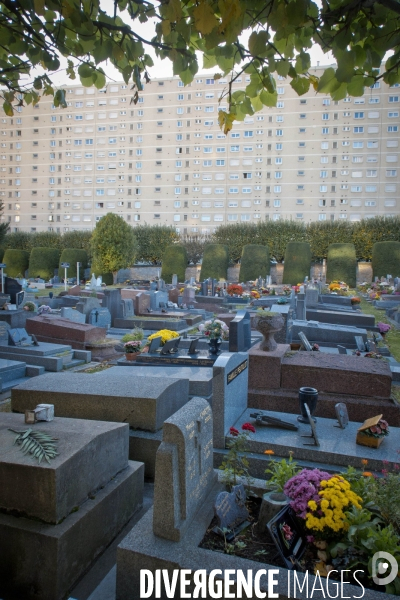 Cimetière et enterrement en banlieue parisienne