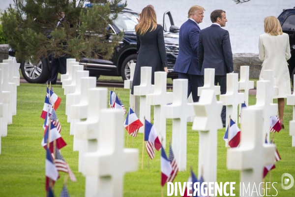 Trump et Macron commémorent le D-DAY à Colleville-sur-Mer