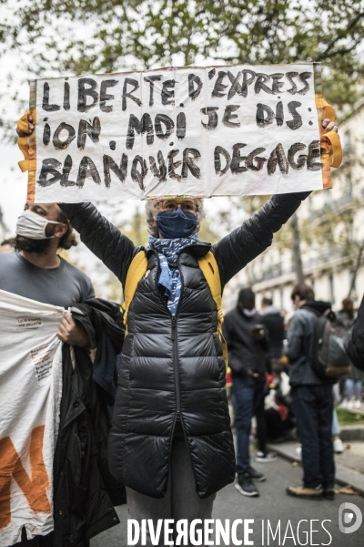 Manifestation des enseignants en  grève sanitaire 